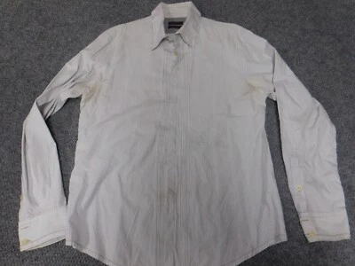 Zara Mens Shirt Large White button down striped button up classic - Image 1 of 4
