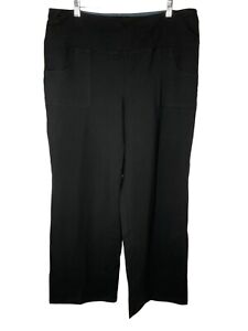 Women with Control Cotton Jersey Straight-Leg Pants A607263 Black Size XL New