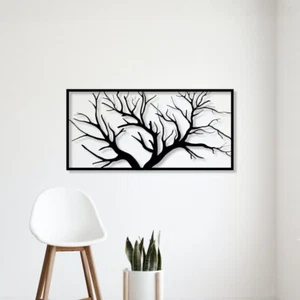 Lebensbaum mit Rahmen Wanddeko Holz Wandkunst Holzdeko Baum des Lebens Wandbild - Bild 1 von 9