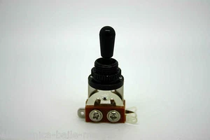 3 WAY BLACK CHROME TOGGLE SWITCH AND BLACK TIP FOR GIBSON EPIPHONE LES PAUL & SG - Picture 1 of 1