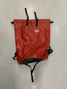 Vintage REI Rolltop Dry Bag Back Pack Red Nylon Waterproof 80s 90s - Picture 1 of 7
