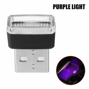 Mini USB LED Light Car Interior Light Neon Atmosphere Ambient Lamp 1PCS Purple - Picture 1 of 7
