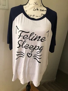 NEU SHEIN Farbblock Slogan Grafik Sleepshirt. 4XL - Bild 1 von 4