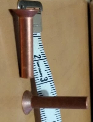 Ribattini rame testa piatta - Immagine 1 di 2