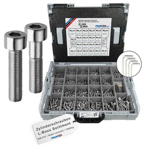 FRANTOS Schraubensortiment Zylinderschrauben DIN 912 Edelstahl A2 in L-Boxx - Bild 1 von 8