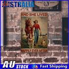 Horse Girl And Dog Tin Sign Plaque For Bar Iron Painting Wall Decor (20X30cm) *
