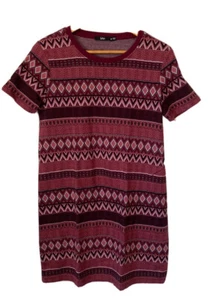 Sportsgirl Knee Length Shirt Dress Stretch Medium Knit Tribal Pre Owned EC - Picture 1 of 9
