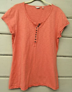 True Grit Wms Large Coral SS Henlely Slub Knit Tee - Bild 1 von 7
