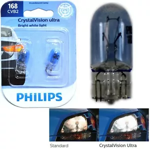 Philips Crystal Vision Ultra 168 5W Due Lampadine Luce Targa Alogena Adatta - Picture 1 of 12