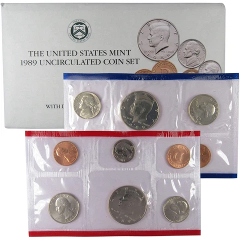 1989 U.S. Mint Set Uncirculated Original Government Packaging OGP Collectible Cover
