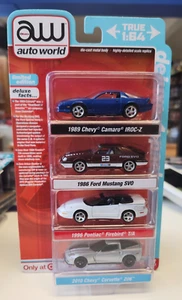 Paquete de 4 Auto World Deluxe Target Exclusive Release 2 Versión B con Chevy Camaro - Imagen 1 de 6