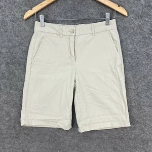Gap Womens Shorts Size 00 AU 6 W24 Beige Bermuda Pockets Cotton 31412 - Picture 1 of 12