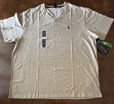 U.S. Polo Assn. Мужская футболка размер 3 X короткий рукав V шеи хлопок футболка пони логотип новый - Изображение 1 из 4