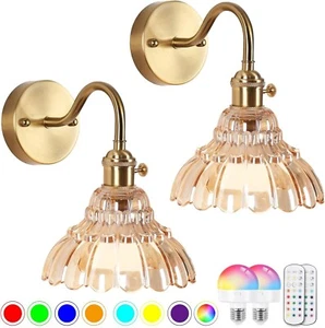 Vintage Battery Operated Wall Lights,Rechargeable Wall Lights with Dimmable Deta - Picture 1 of 3