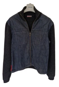 Herren PRADA MILANO Wolle/Denim/Bomberjacke/Mantel Größe EU54/UK44 Large.UVP 1.495£. - Bild 1 von 12