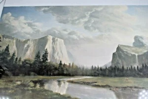 Estampe ancienne Dino Massaroni paysage de montagne 1989 signée - Photo 1/12