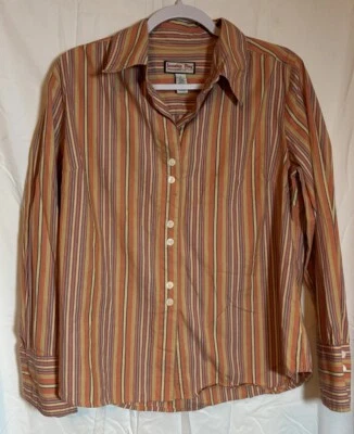 Jamaica Bay Discover Paradise Women's   Striped Button Up Blouse Sz. XL - Image 1 of 3