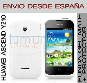 Cover Gel Bianco Mate + Proteggi Schermo Per Huawei Ascend Y210 IN Spagna - Foto 1 di 1