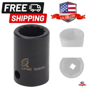 Sunex 3/8-Inch Drive 3/8-Inch 12-Point SAE Standard Impact Socket - Imagen 1 de 7