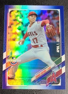 2021 Topps Opening Day - Shohei Ohtani #134 Opening Day Edition Blue Foil - Foto 1 di 3