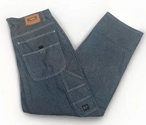 DTEK Dark Wash Baggy Jeans, Wide Legged Thick Material, Men’s Size 38x32 Y2K - Picture 1 of 14