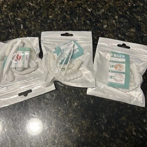 Dental 6 Stück weiß Zahnauflagen 3 obere 3 untere Zahnschützer NEU - Bild 1 von 5