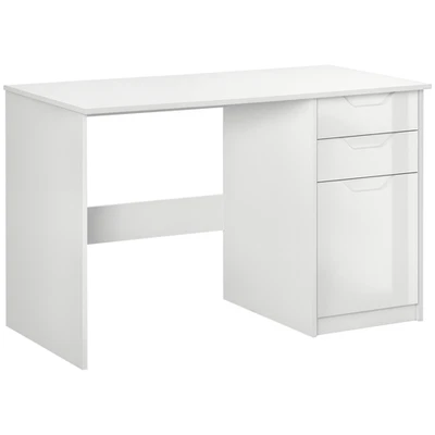 HOMCOM Computer Desk w/ Drawers Modern Writing Workstation for Home Office