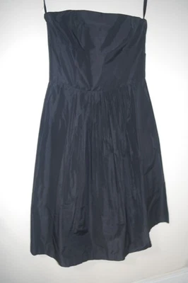 M Theory VTG Dress 8 Black Taffeta Strapless Cocktail Party Women Sexy Hong Kong - Image 1 of 3