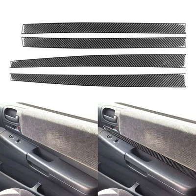Real Carbon Fiber Interior Auto Door Panel Cover For Dodge Dakota Durango 01-04 - Image 1 of 4