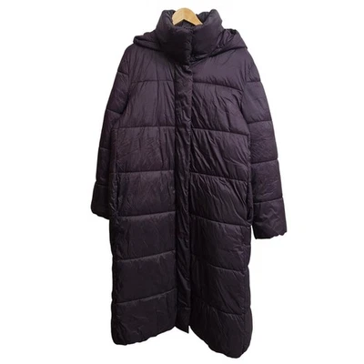 Banana Republic женщин бордовый длинный выстеганный с капюшоном пуховик Parker зимнее пальто L  - Изображение 1 из 4