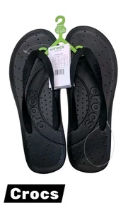 Sandalia chanclas Crocs para hombre talla 12 negra amigable con el agua ligera y cómoda - Imagen 1 de 7