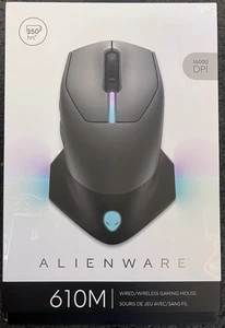 Alienware AW610M Wired/Wireless Gaming Mouse - Dark Side of The Moon - Picture 1 of 2