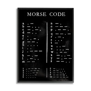 Stupell Vintage Morse Code Chart Alphabet and Numerals  24 x 30 - Picture 1 of 5