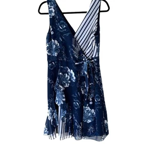 INC Womens Mixed Media V-Neck Dress Size 8 Boho Cottagecore Fairy Romantic NWT - Picture 1 of 7