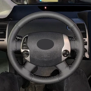 Coprivolante in pelle cucito a mano per Toyota Prius 20 XW20 2004 2005-2009 - Foto 1 di 13