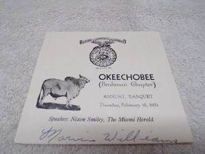 PROGRAMM JÄHRLICHES BANKETT - DAS OKEECHOBEE BRAHMANISCHE KAPITEL ZUKÜNFTIGER BAUER VON AMERIKA - Bild 1 von 5