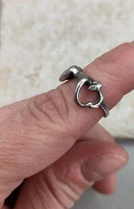 Anello Kama Sutra Donna Nuda Argento Sterling 925 Vintage Misura 4 - Foto 1 di 20