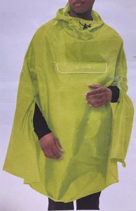 VAUDE poncho de lluvia impermeable bicicleta protección contra la lluvia capa capucha cinturón abdominal talla M amarillo - Imagen 1 de 4