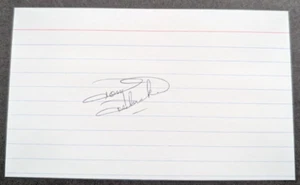 Tom Tischinski - 1969 Debut Autographed 3x5 Index Card - Deceased 2024 - Picture 1 of 2