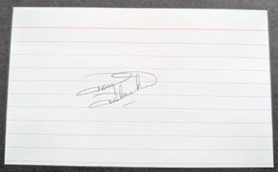 Tom Tischinski - 1969 Debut Autographed 3x5 Index Card - Deceased 2024 - Image 1 of 2