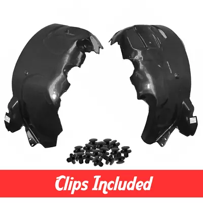 Front Driver & Passenger Side Fender Liner Set w/ Clips For 2004-2008 Ford F-150 Foto 1 de 4