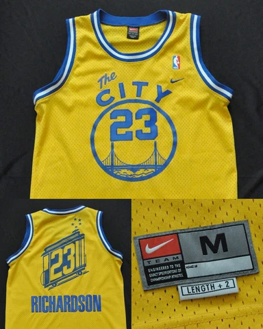 JASON RICHARDSON The City Golden State Warriors Nike Swingman Jersey HWC Adult M Cover