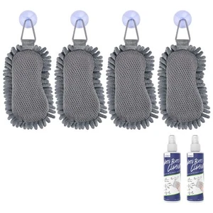 Shag Dry Erase Eraser 4 Pack with 2 Whiteboard Cleaners Washable - Picture 1 of 7