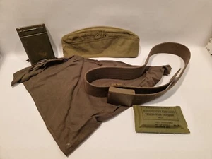 D6-BD ESERCITO TEDESCO EQUIPAGGIAMENTO MILITARE SET ASCIUGAMANO BERRETTO CINTURA FASCIA SPAZZOLA - Foto 1 di 3