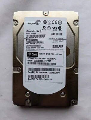 SUN ORACLE 390-0422 146GB 15K SAS Hard Drive Seagate ST3146356SS - Image 1 of 3