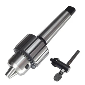 1/2" Heavy Duty Lathe Mill Drill Press Chuck + Key, MT3 Morse Taper Tanged Arbor - Picture 1 of 5