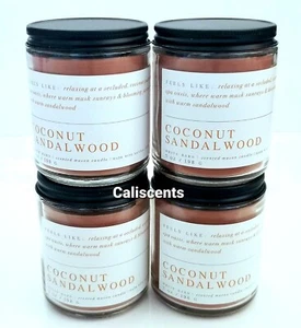 Bath & Body Works/White Barn KOKOSNUSS SANDELHOLZ 7 Unzen Kerzen NEU X4 - Bild 1 von 3