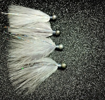 4 银鬼手工绑钩和贝斯 1/8 盎司。 夹具 — 第 1/2 张图片