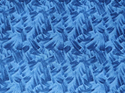 Blue Tone on Tone 'Paint' Cotton Quilting Sewing Fabric - 7/8 Yard - Image 1 of 4