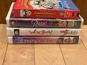 4 Family VHS Tapes Animaniacs, Babe, We're Back, Prince of Egypt - Picture 1 of 4